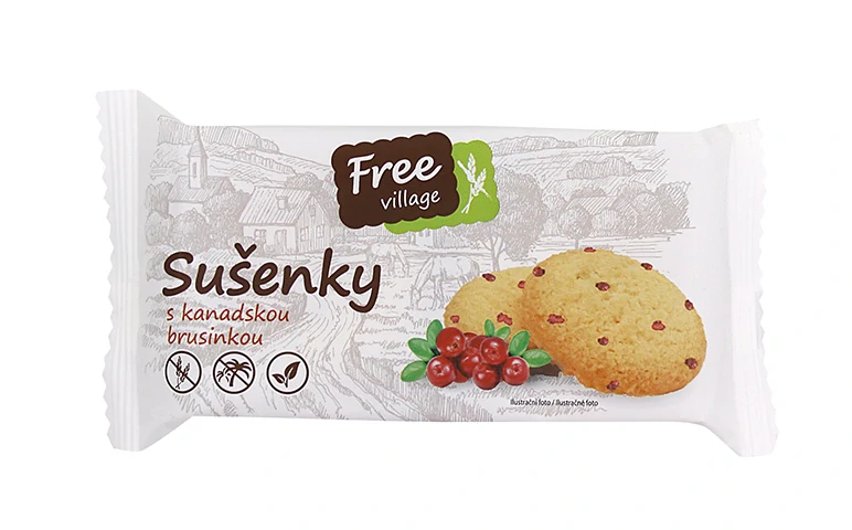 Bez lepku Sušenky s kanadskou brusinkou 50g