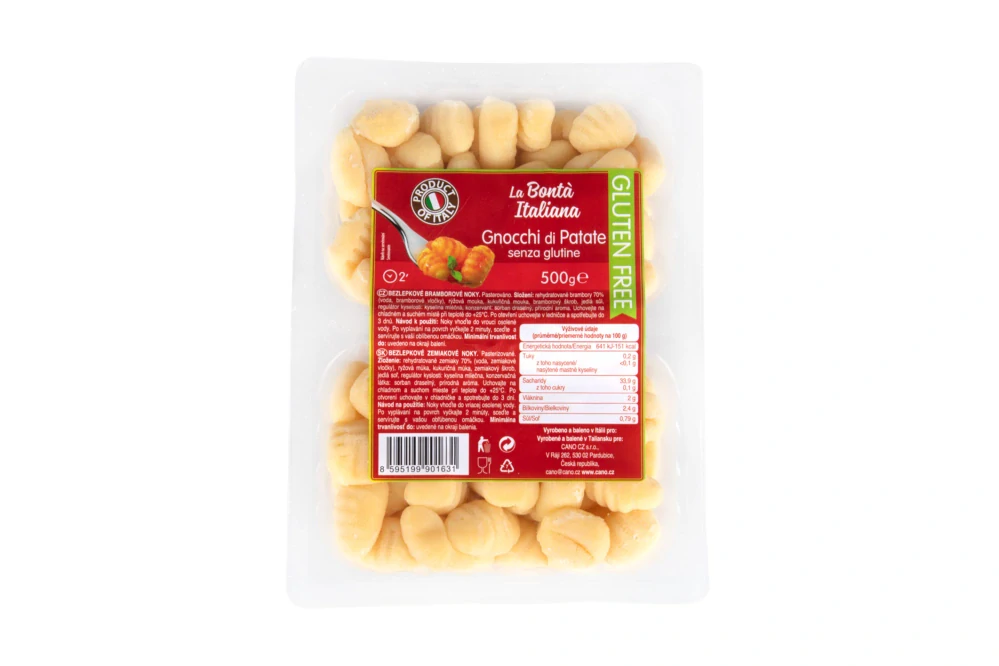 Bezlepkové bramborové Gnocchi Labonta 500g
