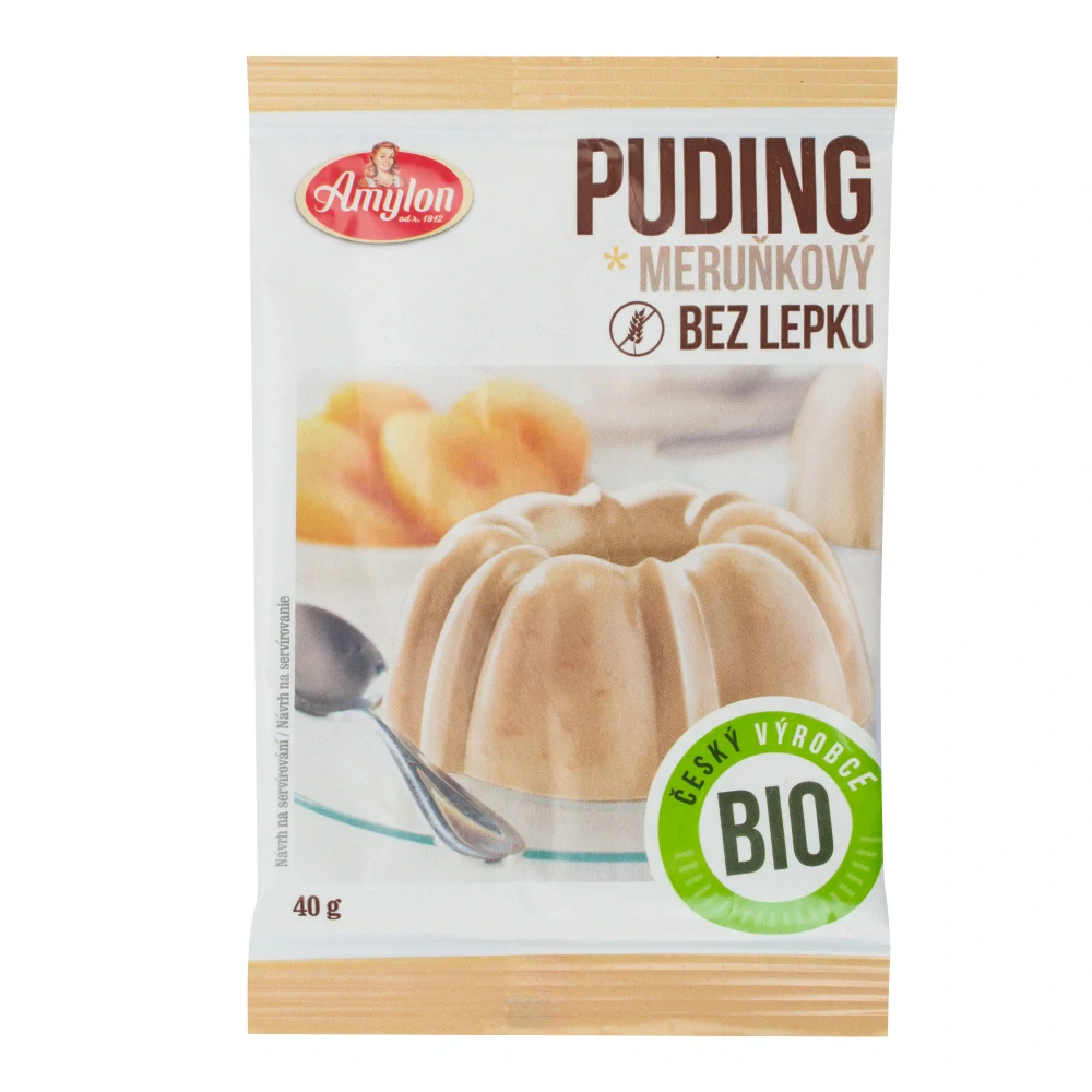 Bezlepku Puding meruňkový s kousky 40g Amylon