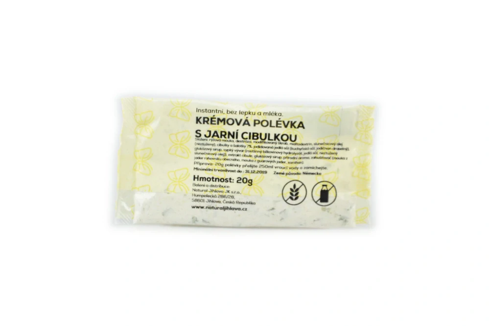 Instantní krémová polévka s jarní cibulkou bez lepku a mléka