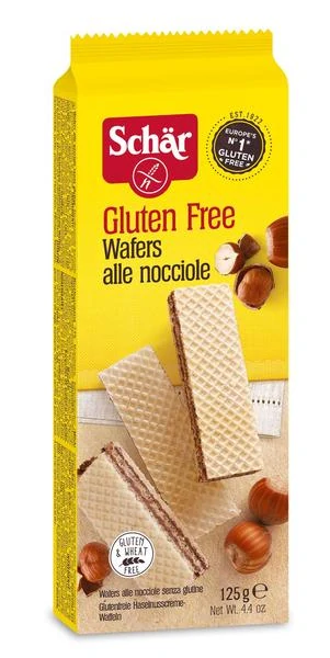 Bezlepkové Wafers alle nocciole - oříškové vafle 125g