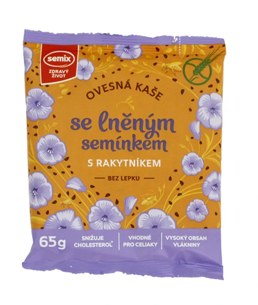 Bezlepková Ovesná kaš len rakytník 65g