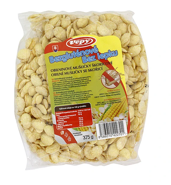 Bezlepkové skořicové mušličky Vepy 375g