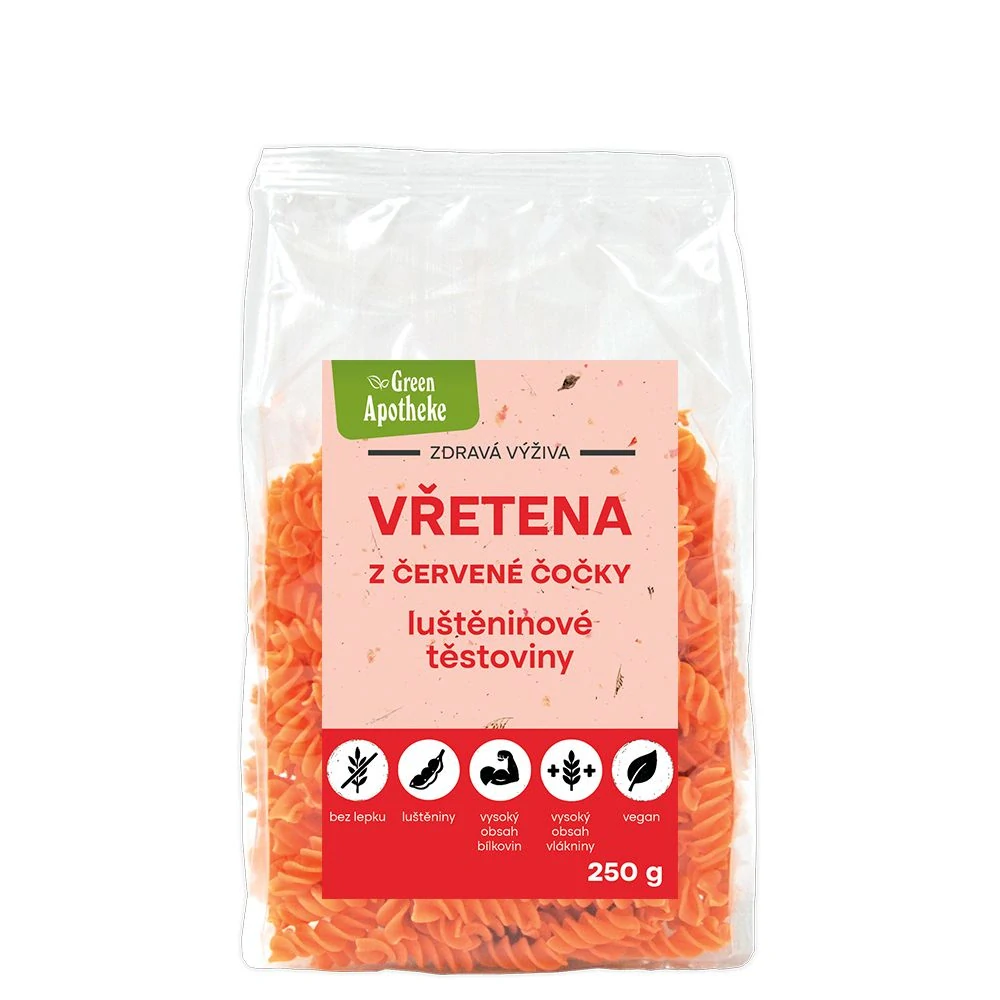 Bezlepkové Vřetena z červené čočky 250g