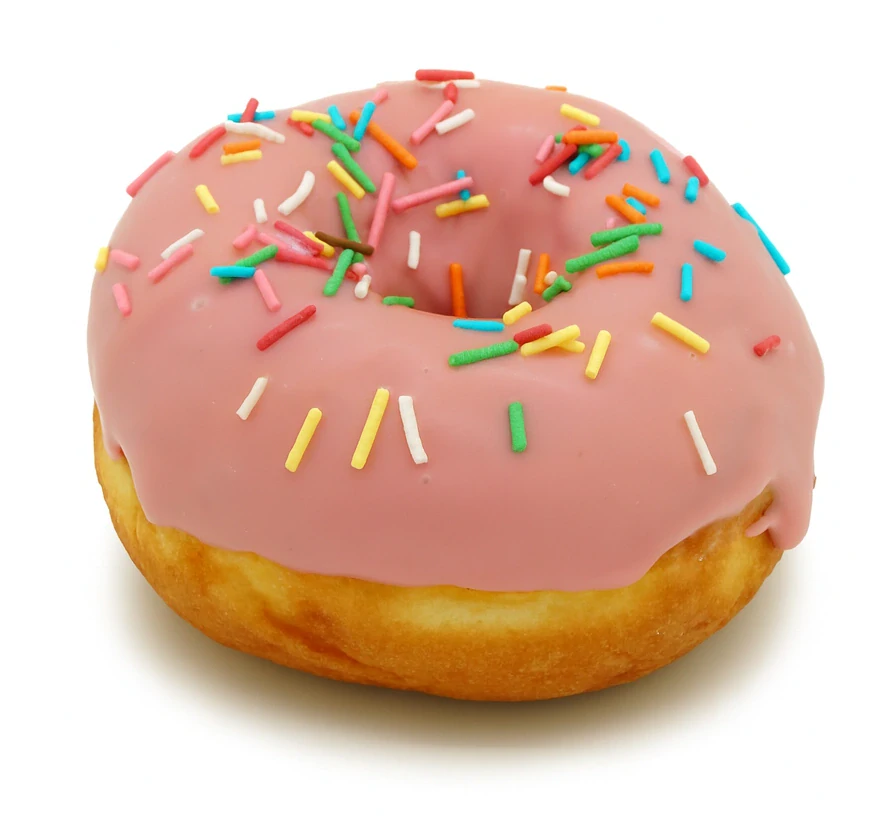 Bezlepkový Donut s jahodovou polevou polevou 55g