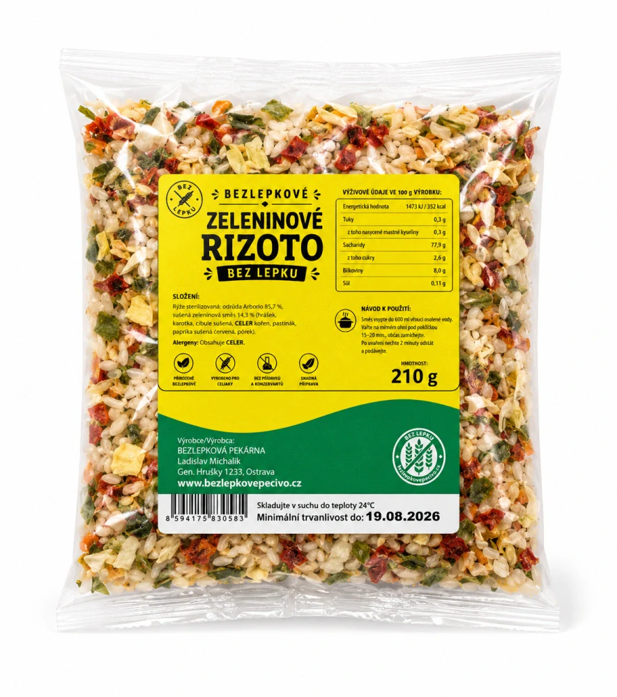 Bezlepkové zeleninové rizoto