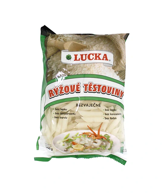 Těstoviny penne rýžové bezlepkové 300g LUCKA