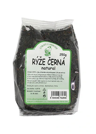 Černá rýže natural 200g bezlepku