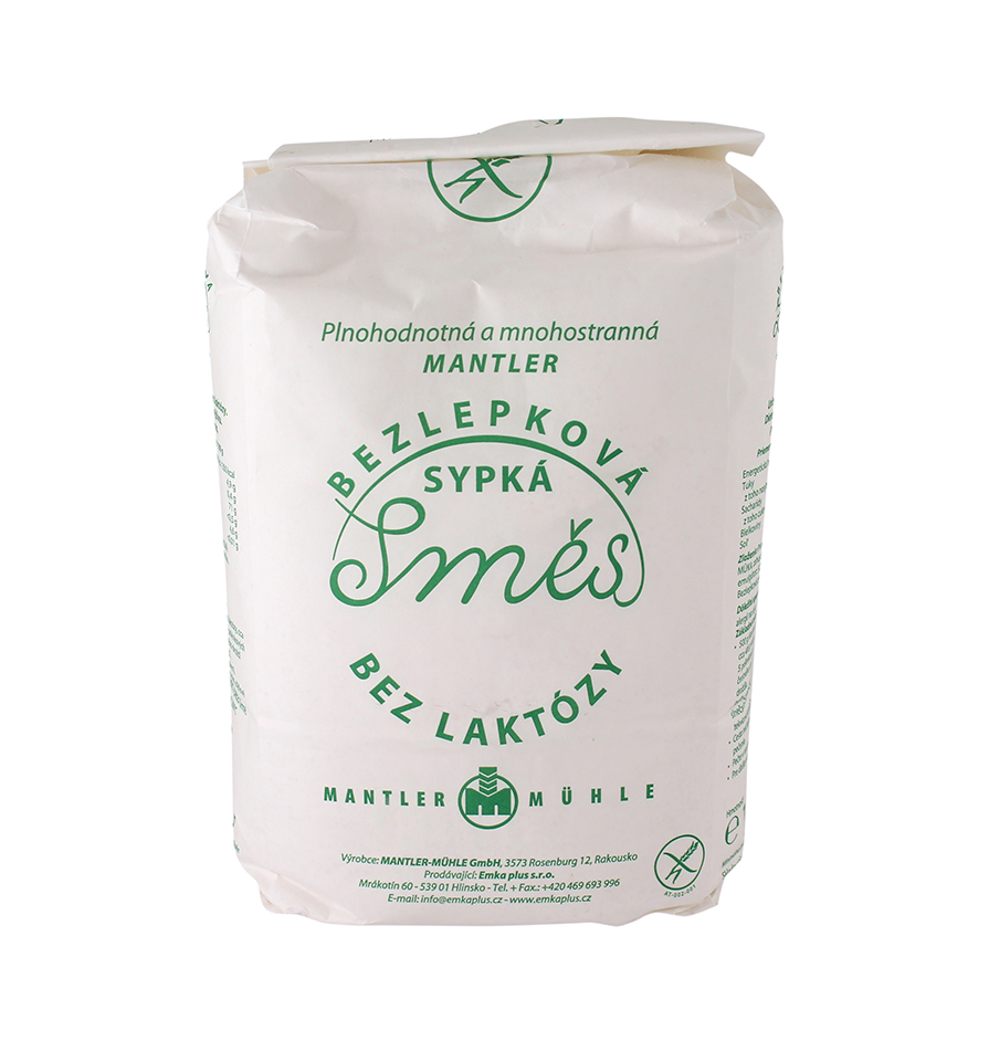 Bezlepková mouka Mantler bez laktózy 1kg 