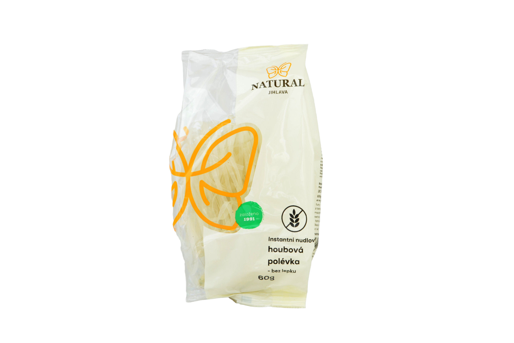 Instantní polévka houbová bezlepku s rýžovými nudlemi 60g