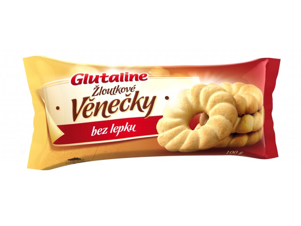 Bezlepkové věnečky žloutk.100g Glutaline