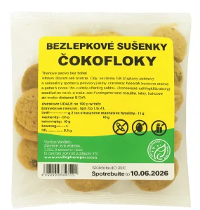 Bezlepkové sušenky s čokoládou 180g