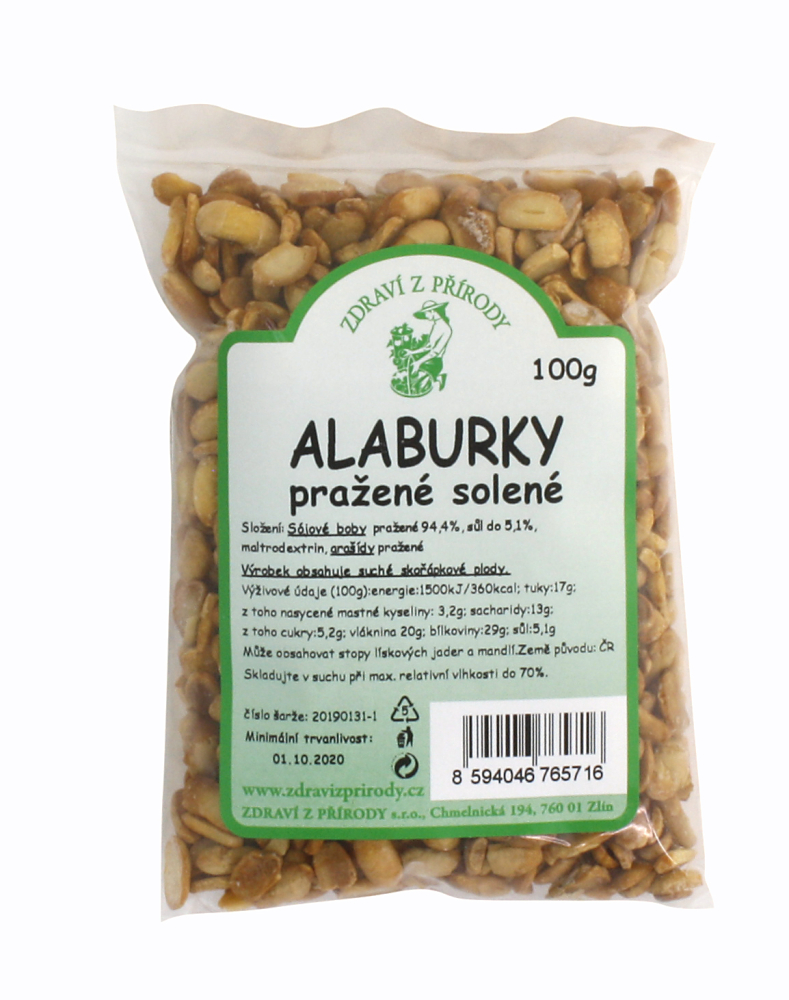 Alaburky pražené solené 100g ZP