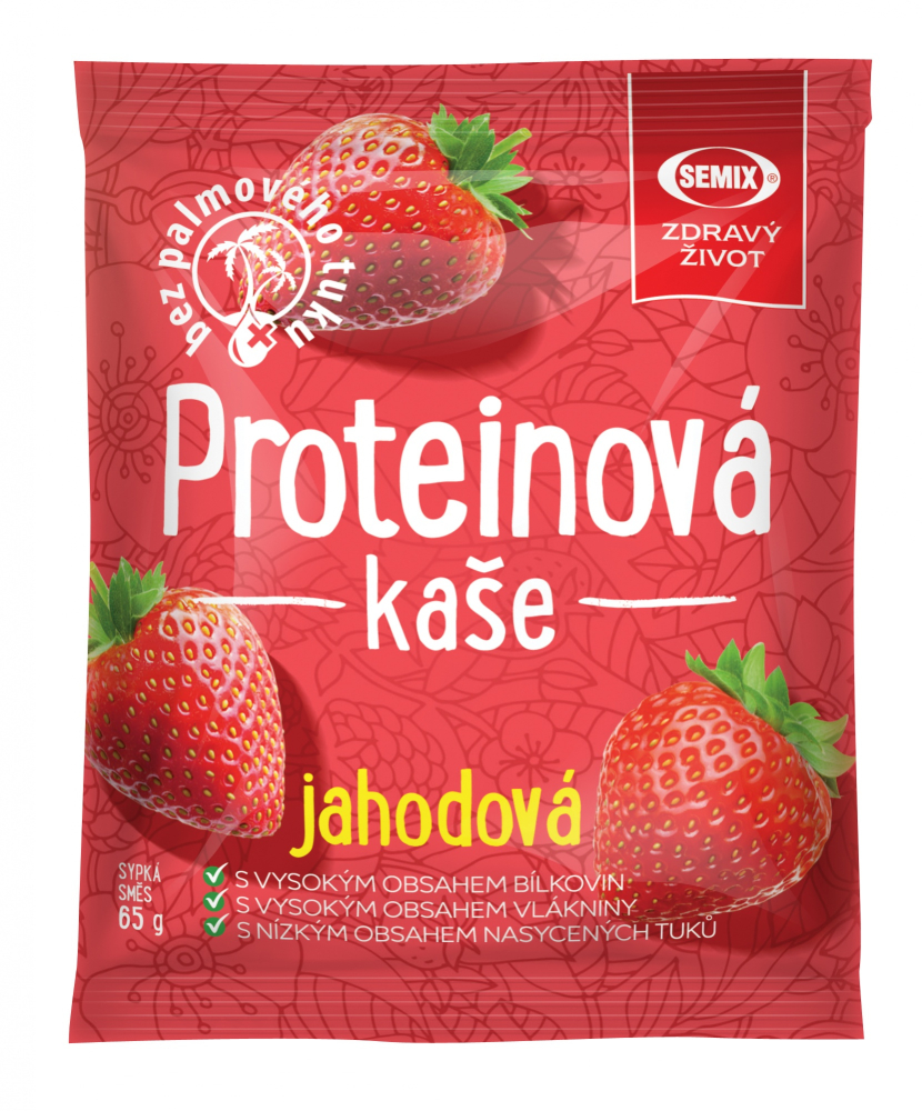 Kaše proteinová kaše jahoda 65g