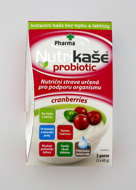 Nutrikaše probiotic cranberries 180g 3x60