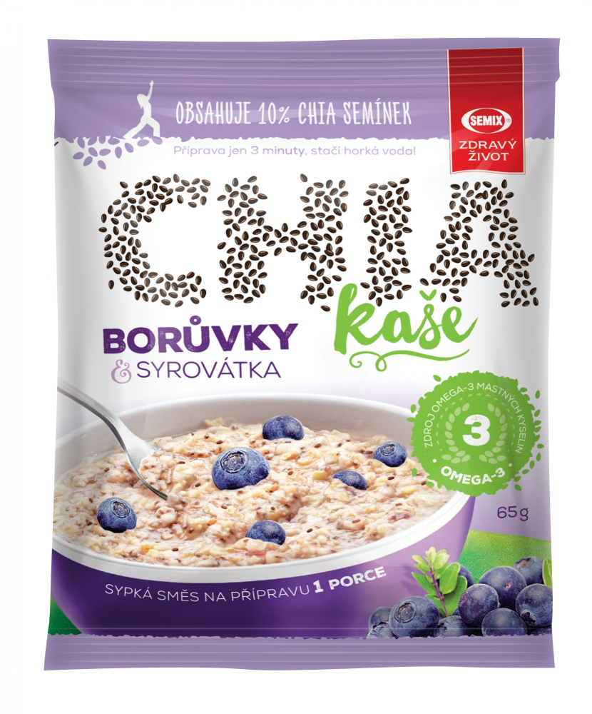 Kaše chia borůvky-syrovátka 65g