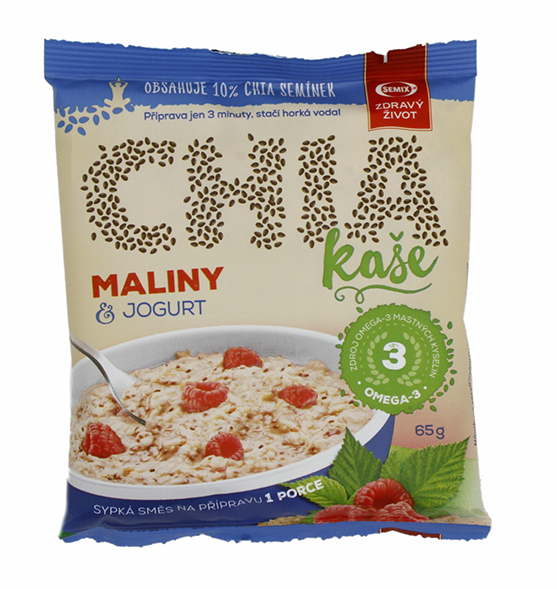 Kaše chia maliny s jogurtem 65g