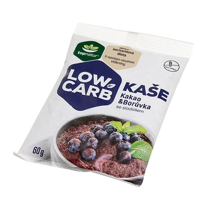 Kaše LOW CARB kakao borůvka 60g
