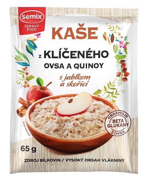 Kaše z klíčeného ovsa a quinoy-jablko, skořice 65g