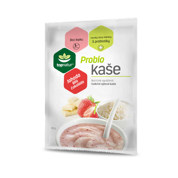 Probio kaše Jahoda a bílá čokoláda 60g Topnatur