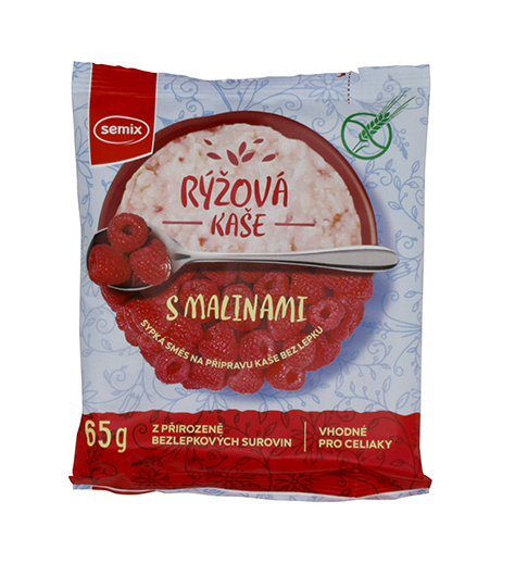 Rýžová kaše malinová 65g bezlepku