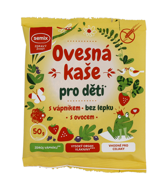Kaše ovesná pro děti s vápníkem, ovocem BZL 50g
