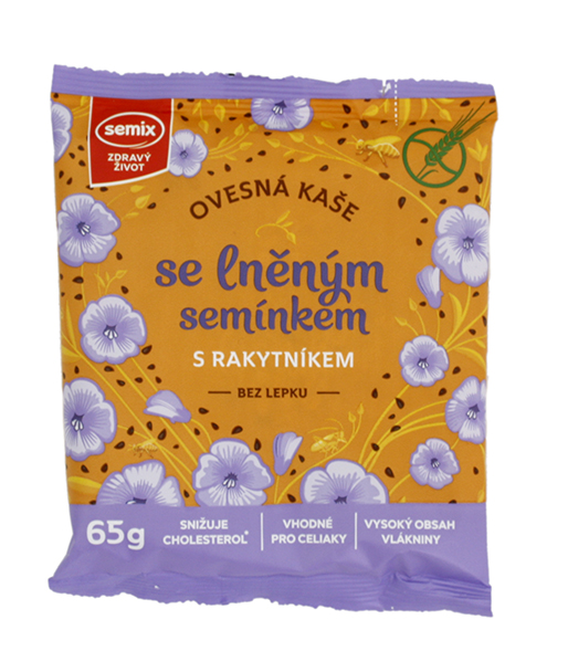 Bezlepková Ovesná kaš len rakytník 65g