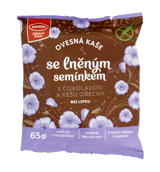 Bezlepková Ovesná kaše len,čokoláda,kešu 65g