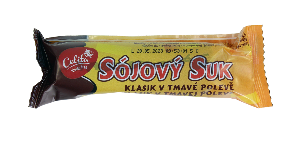 Sojový suk v tmavé polevě 50g