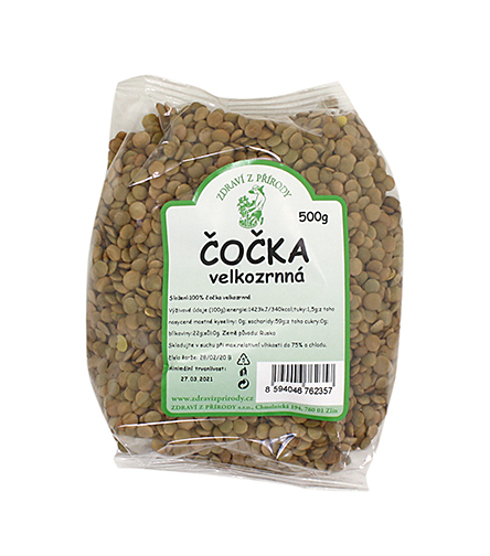 Čočka tmavozelená 500g 