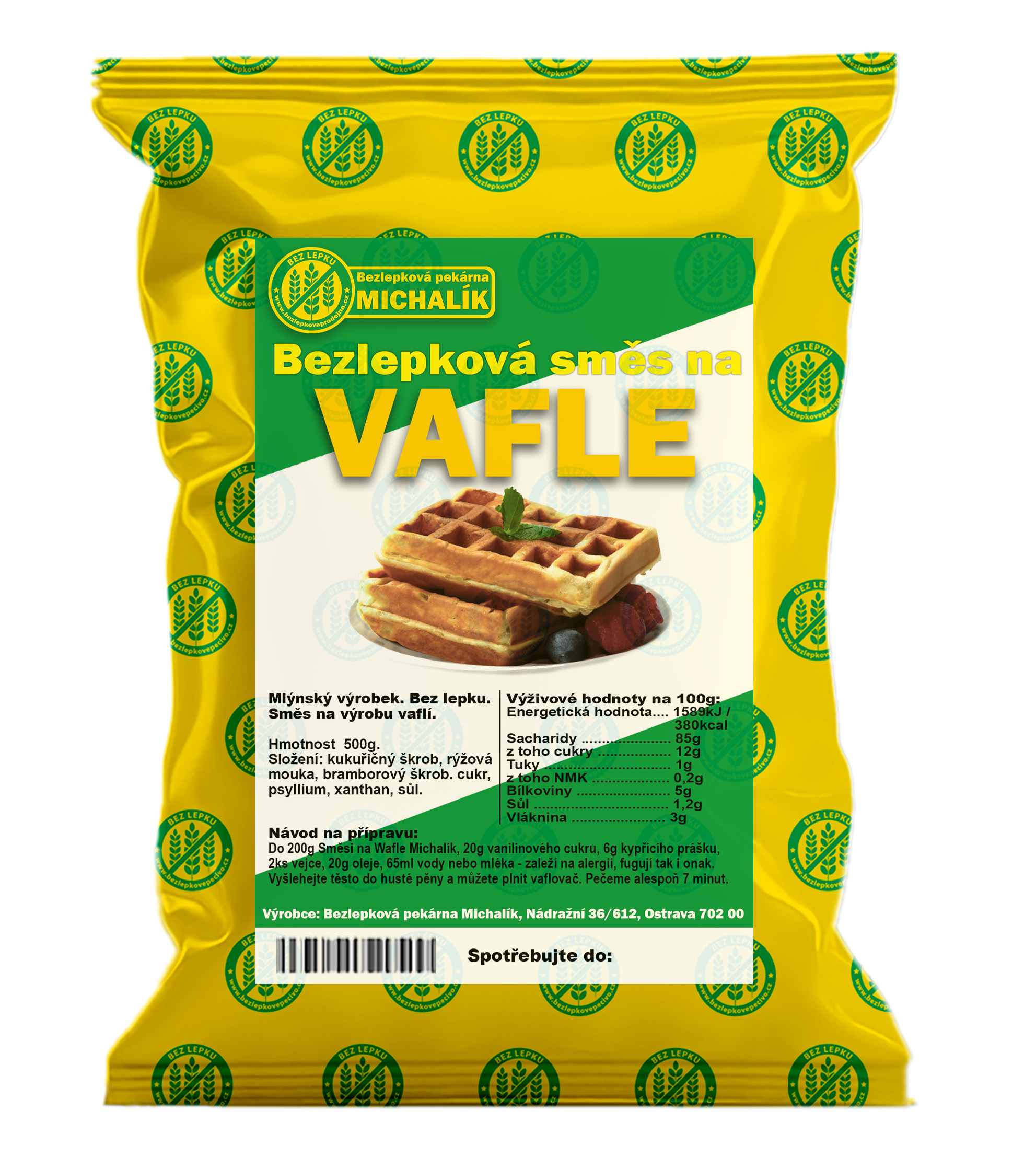 Bezlepková směs na Vafle 200g