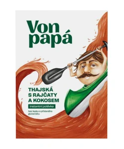 Bez lepku Thajská polévka srajčaty a kokosem 22g