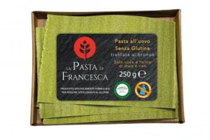 Italské těstoviny Lasagna Verde all´ uovo bez lepku - La Pasta di Francesca 250g