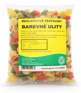 Bezlepkové těstoviny barevné ulity 250g