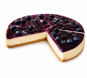 Borůvkový cheesecake bez lepku a laktózy