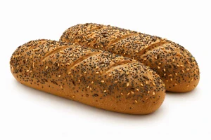 Bezlepkové tmavé bagety s posypem 2 ks