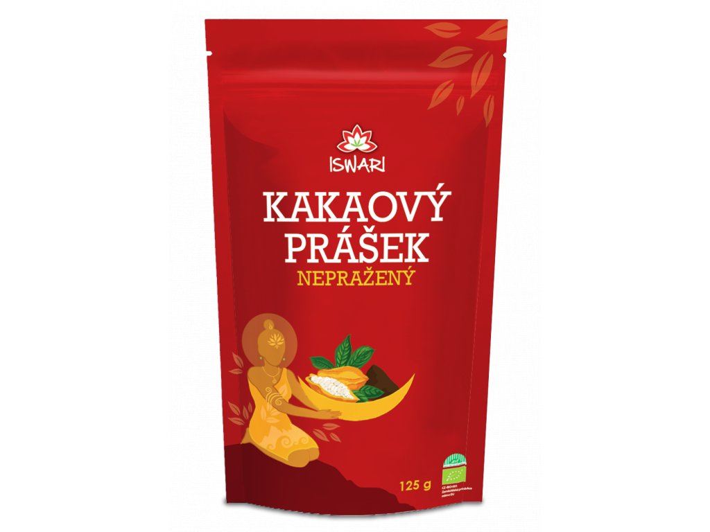 Kakaový prášek nepražený, Iswari 125g BIO 