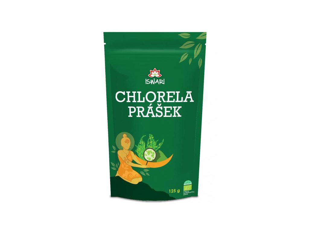 Chlorela prášek, Iswari 125g BIO