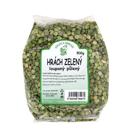 Hrách zelený loupaný 500g