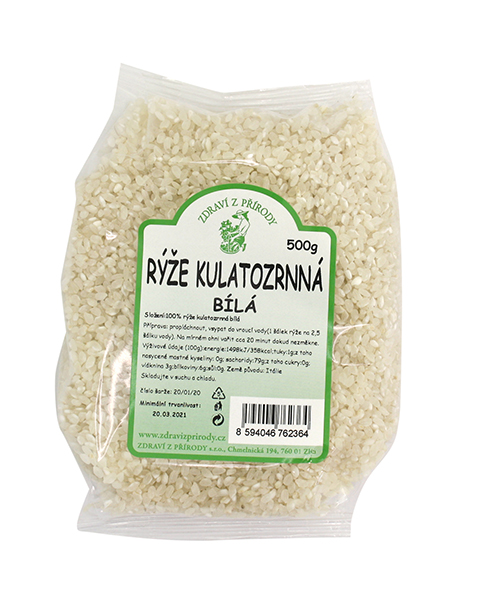 Rýže kulatozrnná bílá 500g