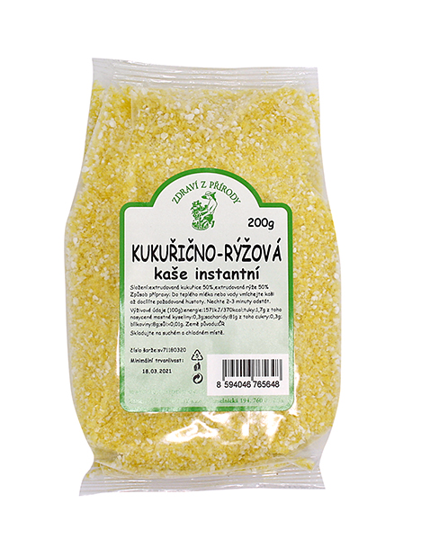 Bezlepku Kaše kukuřično-rýžová inst. 200g